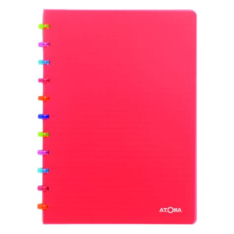 Atoma Tutti Frutti Geruit Schrift A4 Transparant Rood 72 Vel 5 Mm