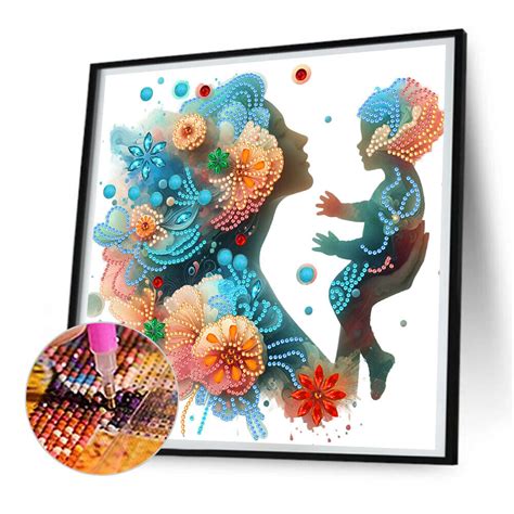 5D DIY Partial Special Shaped Drill Diamond Painting Mother Kid