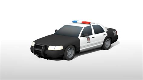 Low Poly Lapd Police Car D Model Ma Fbx Obj Free D