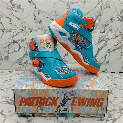 Patrick Ewing Shoes Mens Rogue X Ace Ventura 33 Hi X Mache Teal