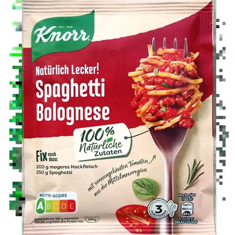 Knorr Naturally Delicious Spaghetti Bolognese From Germany