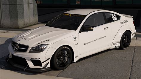 2012 Mercedes Benz C63 AMG Liberty Walk LB WORKS Livery GTA5 Mods