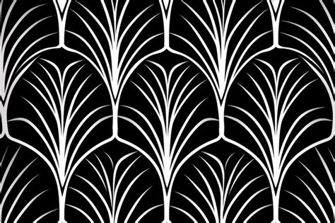 Premium AI Image | a black and white floral wallpaper with a white tree ...