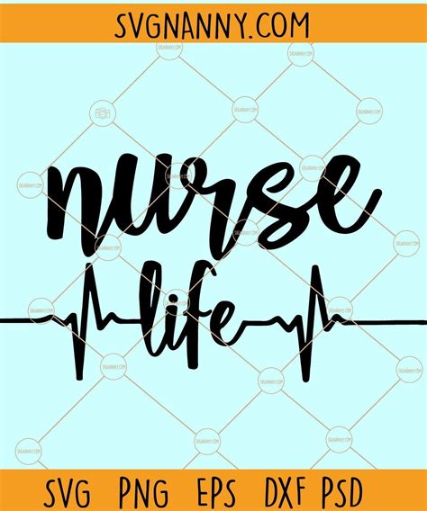 Messy Bun Nurse Life Svg Nurse Life Svg Proud Nurse Svg Nurse Life