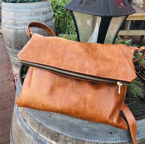 Brown Cognac Crossbody Vegan Bag By SoulonFireDesigns On Etsy Https