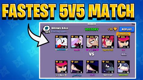 Fastest 5v5 Mode Match In Brawl Stars Youtube