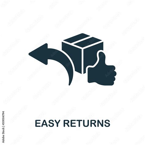 Easy Returns Icon Monochrome Simple Line Retail Icon For Templates