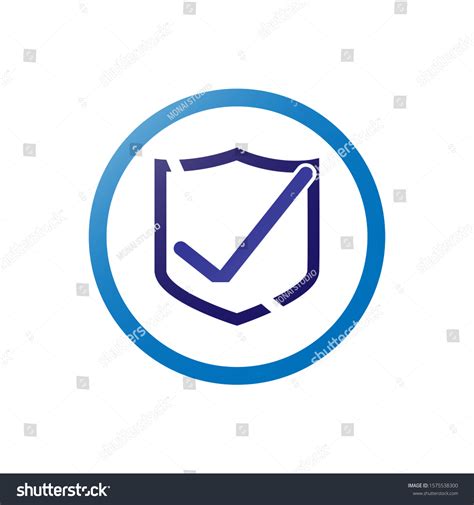 Shield Icon Shield Checkmark Middle Protection Stock Vector Royalty Free 1575538300 Shutterstock