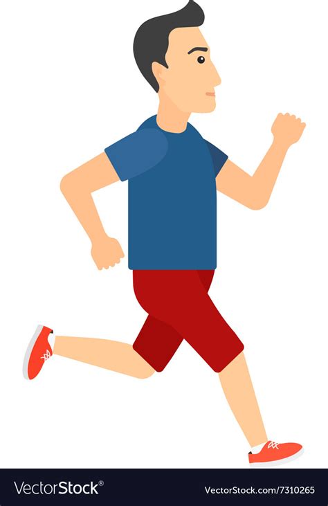 Sportive man jogging Royalty Free Vector Image