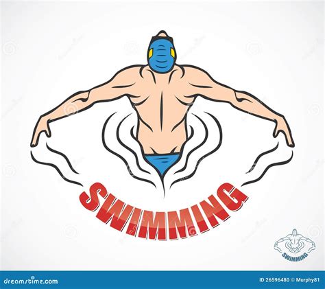 Cartoon Swimmer Stock Vector Illustration Of Skill Blue