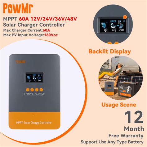 Powmr Mppt A Solar Charger Controller V V V V With Blacklight