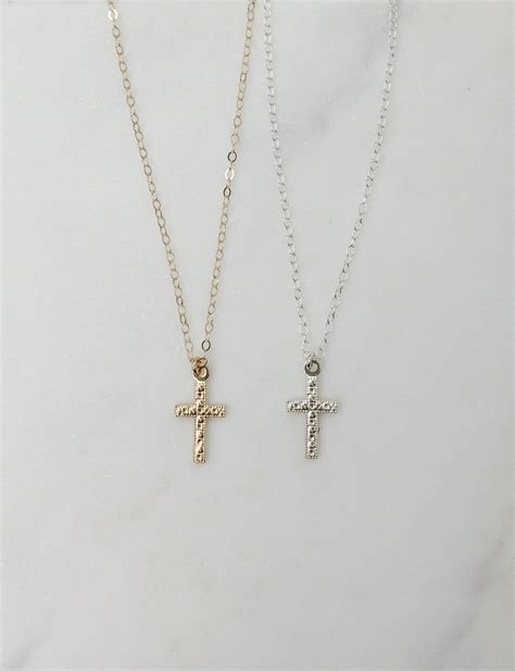 Cross Necklace Sterling Silver, Baptism Gift, Dainty Jewelry, Gifts for ...