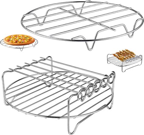 Air Fryer Rack For Air Fryer Oven Set Of 2 Multi Purpose