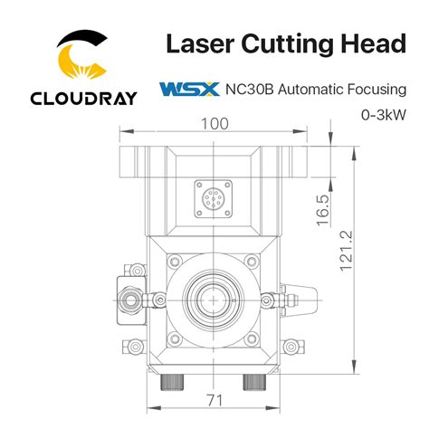 Cloudray Wsx 0 3kw Nc30b Fiber Laser Cutting Head Automatic Focusing