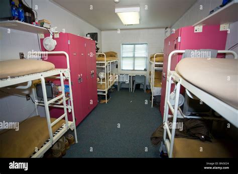 Dormitory style cell at work release low security prison. Cell built ...