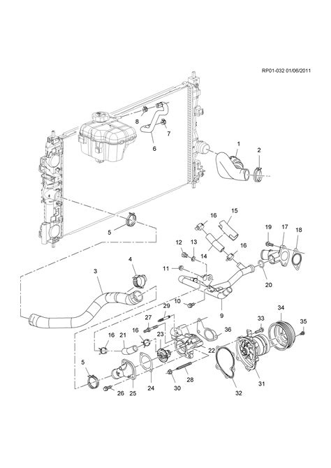 Cruze Hatchback J305 Hoses And Pipes Radiator Chevrolet Epc Online