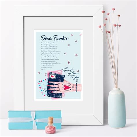 Personalised Love Poem Print Valentine T Photofairytales