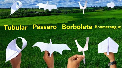 Origamis voadores simples de fazer Pássaro Tubular Helicoptero e