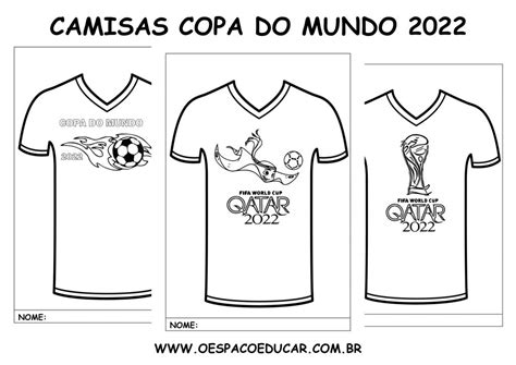 Camisas Da Copa Do Mundo Para Utilizar Em Atividades E Pain Is