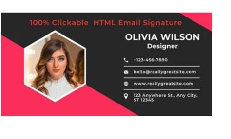 Design A Clickable Html Email Signature By Fozidataexpert Fiverr