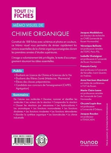 Mémo visuel de chimie organique de Jacques Maddaluno Grand Format