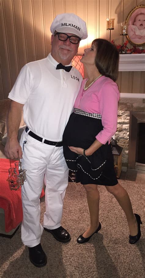 Milkman And Pregnant Housewife Couplehalloween Costume Couples