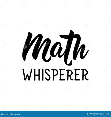 Math Whisperer. Vector Illustration. Lettering. Ink Illustration Stock ...