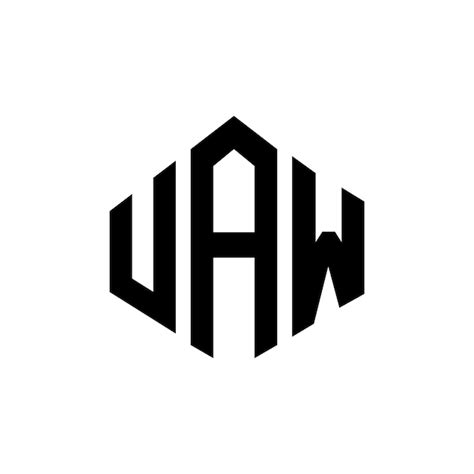 Premium Vector | Uaw letter logo design with polygon shape uaw polygon and cube shape logo ...