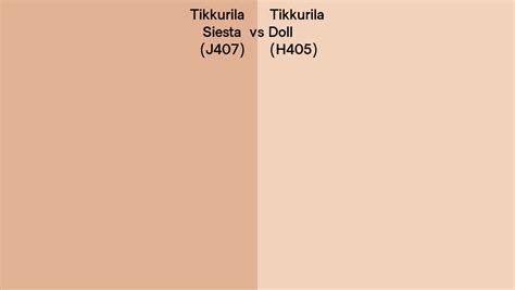 Tikkurila J Siesta Vs H Doll Side By Side Comparison