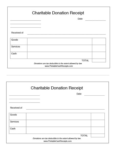 6 Free Donation Receipt Templates