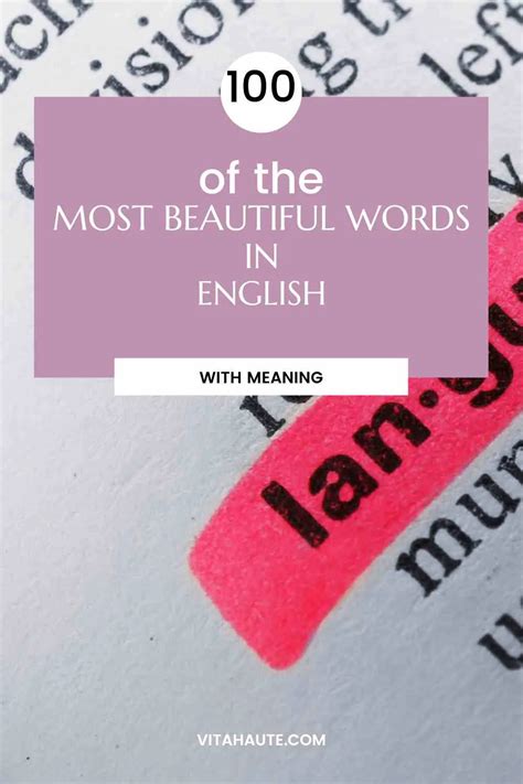 100 of the Most Beautiful Words in the English Language « Vita Haute