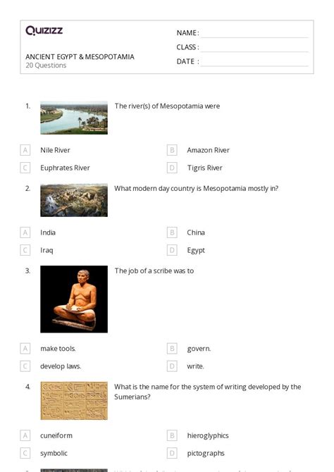 Mesopotamian Empires Worksheets For Th Class On Quizizz Free