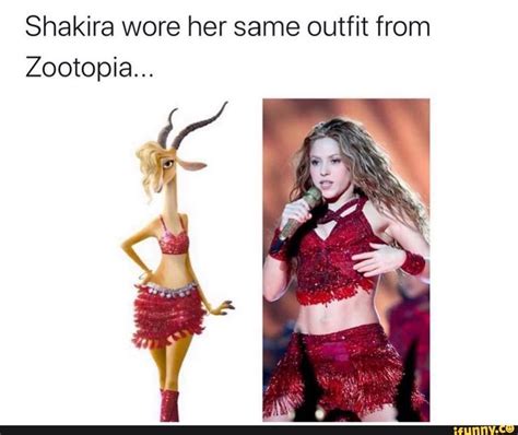 Shakira Wore Her Same Outfit From Zootopia Ifunny Crazy Funny