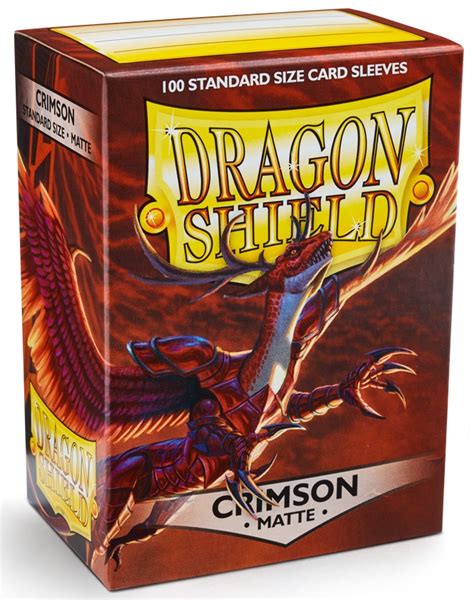 Dragon Shield Std Sleeves Matte Crimson Pack Potomac Distribution