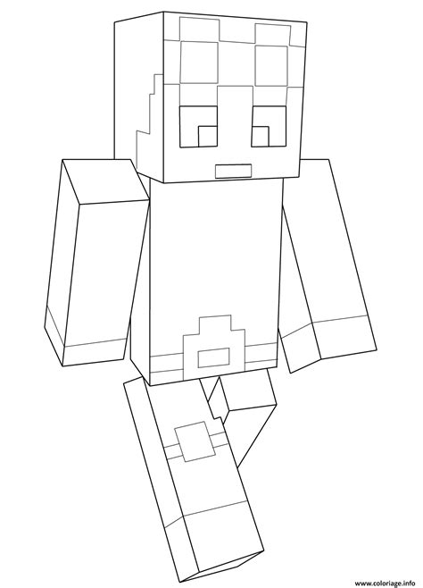 Coloriage Minecraft Dantdm Jecolorie