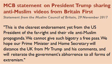 President Trump Sharing Anti Muslim Videos From Britain First Muslim