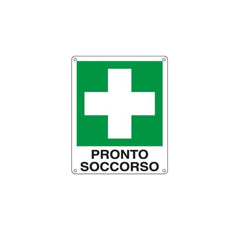 Cartello Segnalatore X Cm Pronto Soccorso Alluminio Carte