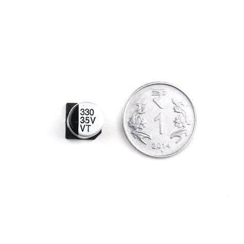 330uf 35v Smd Electrolytic Capacitor 5 Pieces Pack Buy Online At Low Price In India