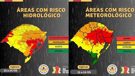 Defesa Civil Emite Alertas Válidos Até Terça Feira 14 No Rio Grande