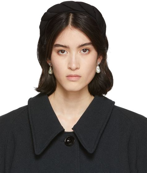 Sophie Buhai Black Silk Classic Twisted Headband Ssense