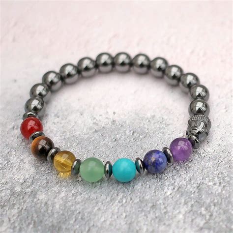 Hematite Chakra Bracelet With Buddha Spirit Connexions