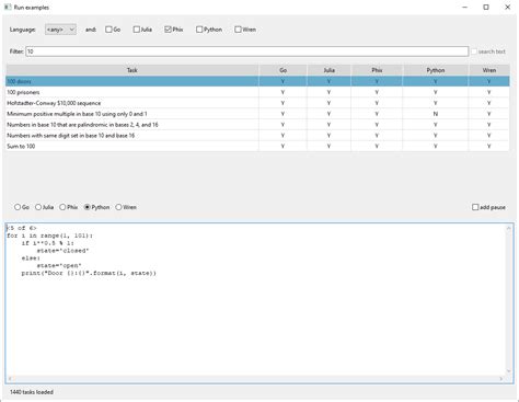 Rosetta Code/Run examples - Rosetta Code