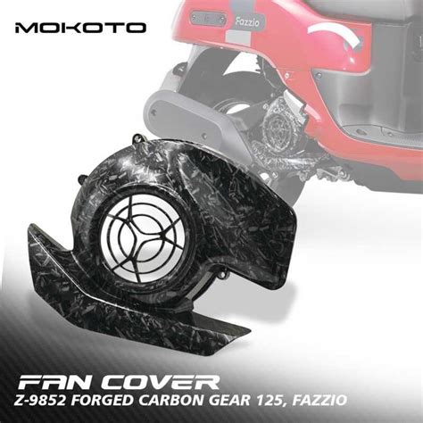 YAMAHA MIO GEAR MIO FAZZIO FAN COVER FORGED CARBON 1 PC PARA