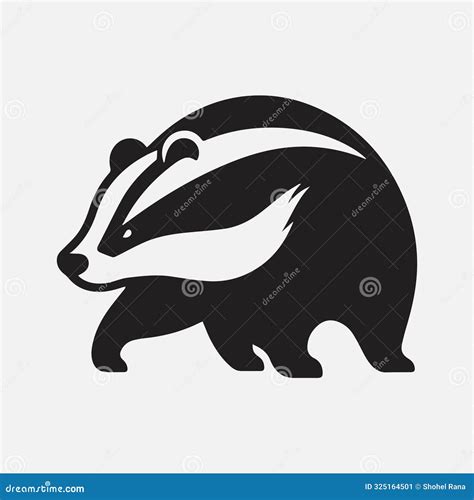 Print Striking Badger Silhouette Logo Perfect Blend Of Bold And