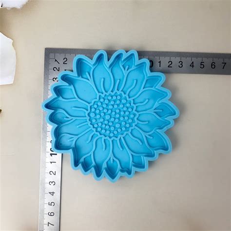 Sunflower Epoxy Resin Coaster Mold Resin Mold Silicone For Etsy