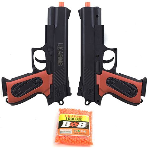 2 X Ukarms Spring Airsoft Pistol Hand Gun Air W 1000 Bb Bbs 874876916228 Ebay