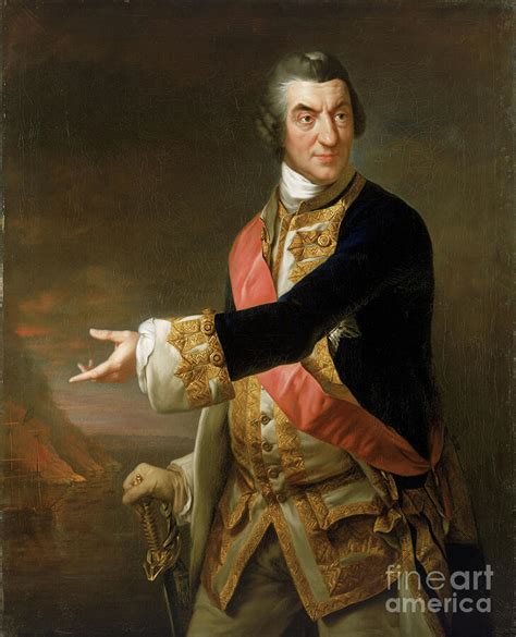 Admiral Sir Charles Saunders 1713 1775 1772 73 Painting By Richard