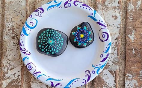 Easy Beginner Mandala Painted Rocks