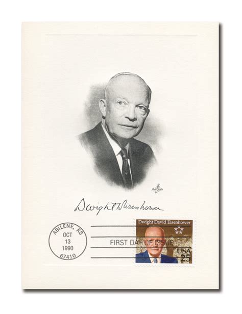 Ac D Eisenhower Portrait Card Cancelation Date