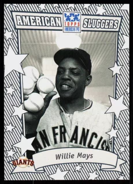 Topps American Pie Willie Mays As Wm Baseball San Francisco